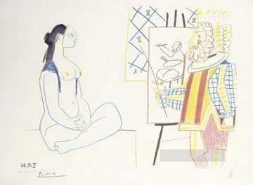 The Artist and His Model L artiste et son modele II 1958 cubist Pablo Picasso Oil Paintings